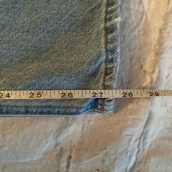 H&M women 4 100% cotton button fly ripped blue jeans - Picture 10 of 10